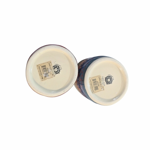 ​Natural Life Set of 2 Boho Face Ceramic Mugs / Planters - Inspirational - Picture 4 of 6